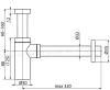Сифон для раковины Gid Minucia G-74BL 75503S черный матовый фото 5