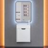Тумба с раковиной Uperwood Modul подвесная, матовая, белая, графит, 50 см фото 5