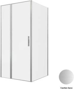 Душевой уголок Allen Brau Priority 3.31029.BA + 3.31047.BA профиль брашированное серебро, 1000x1000