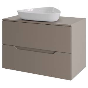 Тумба с раковиной Orange Line Li-70TuLMDF+B07-500W латте матовый, 70 см