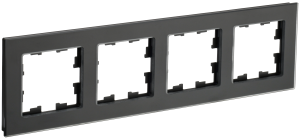 Рамка 4-постовая IEK Brite BR-M42-G-31-K02 черный матовый