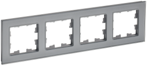 Рамка 4-постовая IEK Brite BR-M42-G-K03 серый