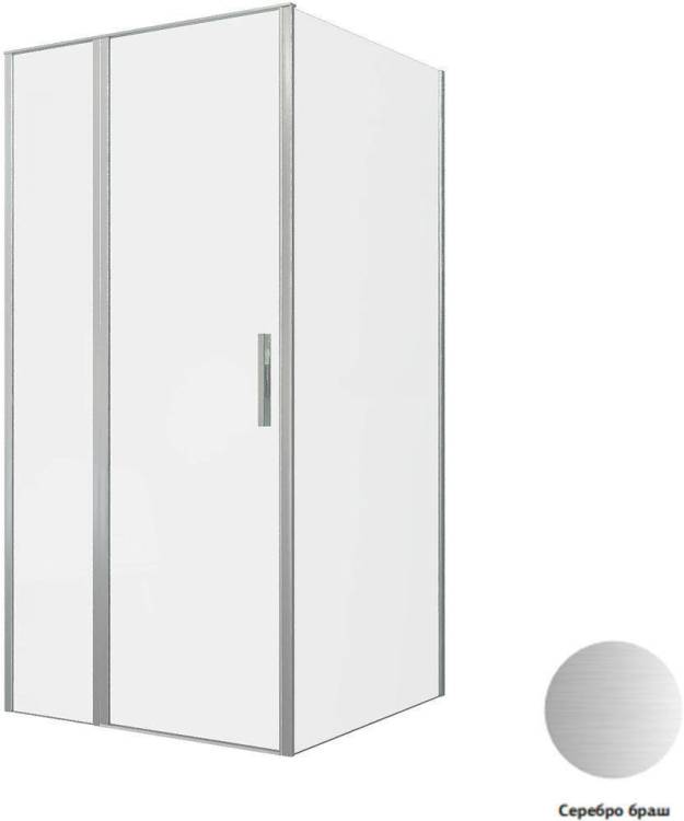 Душевой уголок Allen Brau Priority 3.31029.BA + 3.31047.BA профиль брашированное серебро, 1000x1000