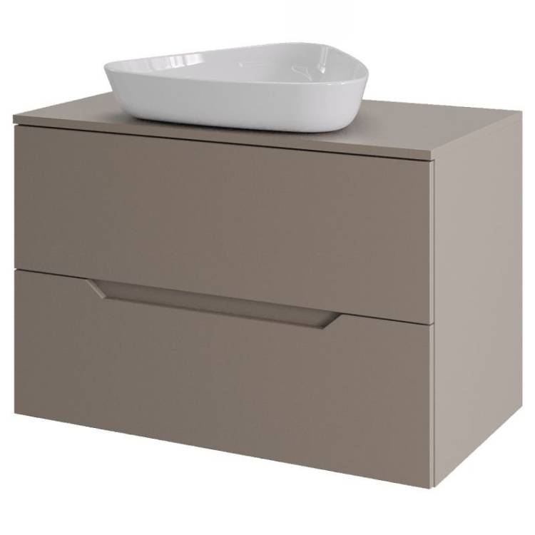 Тумба с раковиной Orange Line Li-70TuLMDF+B07-500W латте матовый, 70 см