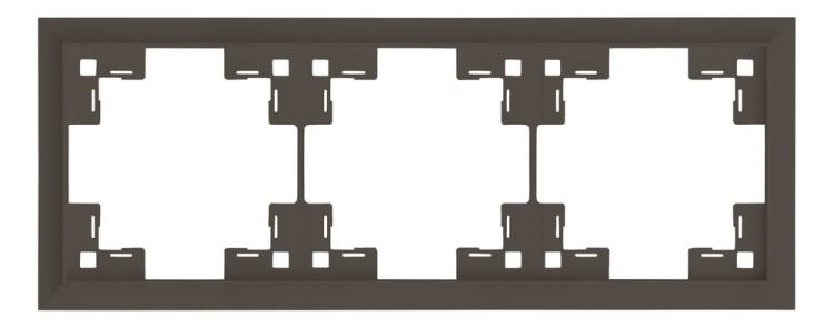 Трехместная рамка Rikett Classic 35930 CP капучино