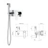 Гигиенический душ Teska Elsa Pro BTK6406 встраиваемый, со смесителем хром фото 4