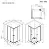 Душевой уголок AM.PM X-Joy W94G-403-100100-BТ1К профиль черный матовый, стекло прозрачное, 100x100 фото 8