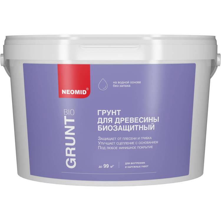 Универсальный деревозащитный акриловый грунт Neomid Bio Grunt 9 л
