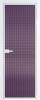 Межкомнатная дверь Profil Doors 1 AX цвет профиля Вайт, стекло безопасное 6 мм мору фиолетовое 800x2000