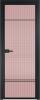 Межкомнатная дверь Profil Doors 4 AX цвет профиля Черный, стекло безопасное 6 мм мору розовое 800x2000