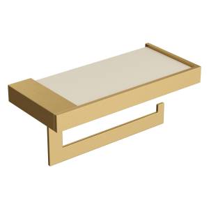 Держатель туалетной бумаги Boheme Qubic 10721-MG c крышкой, Matt Gold
