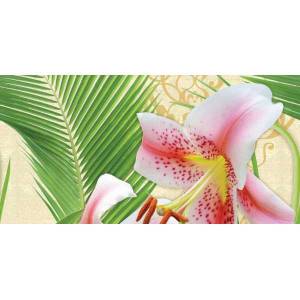 Декор Belleza Lily А многоцветный стеклянный 25x50 Декор Belleza Lily А многоцветный стеклянный 25x50