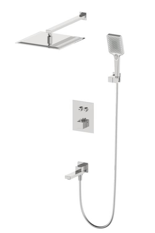 Душевой комплект Wonzon & Woghand WW-88929003-BN с термостатом, встраиваемый, никель