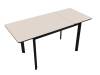 Стол Дик DikLine LK110 00-00075475 krater perla, подстолье черное, опоры черные 110(155)x68x76 фото 4