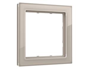 Рамка 1-постовая Ambrella Volt Sigma SF350381 серо-бежевый стекло закаленное натуральное