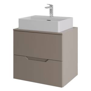 Тумба с раковиной Orange Line Li-60TuLMDF+B04-500W латте матовый, 60 см