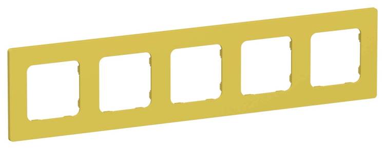 Рамка 5-постовая IEK Flite FI-M52-32-20-K44 желтый карри