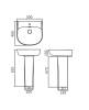 Раковина Arrow AHP31005C белая глянцевая, 50x48 фото 2