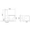 Унитаз-компакт Aquatek Optima Plus Square AQ4451-00 безободковый, сиденье микролифт, белый фото 8