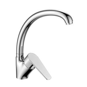 Смеситель для кухни Decoroom DR72 DR72021 одноручный с высоким повортным изливом Хром