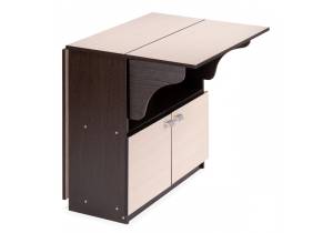 Стол-книжка Woodville Симоне 474292 венге, дуб молочный 35(139)x85.5x75.5