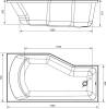 Акриловая ванна Marka One Convey R 150x75 с ножками фото 3