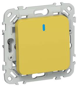 Выключатель 1-клавишный IEK Flite FI-V10-1-10-1-K44 желтый карри