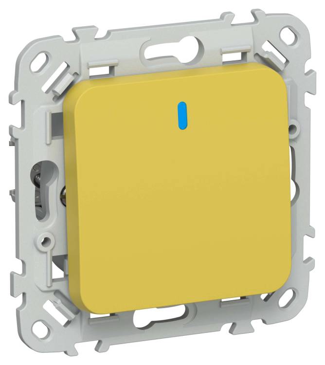 Выключатель 1-клавишный IEK Flite FI-V10-1-10-1-K44 желтый карри