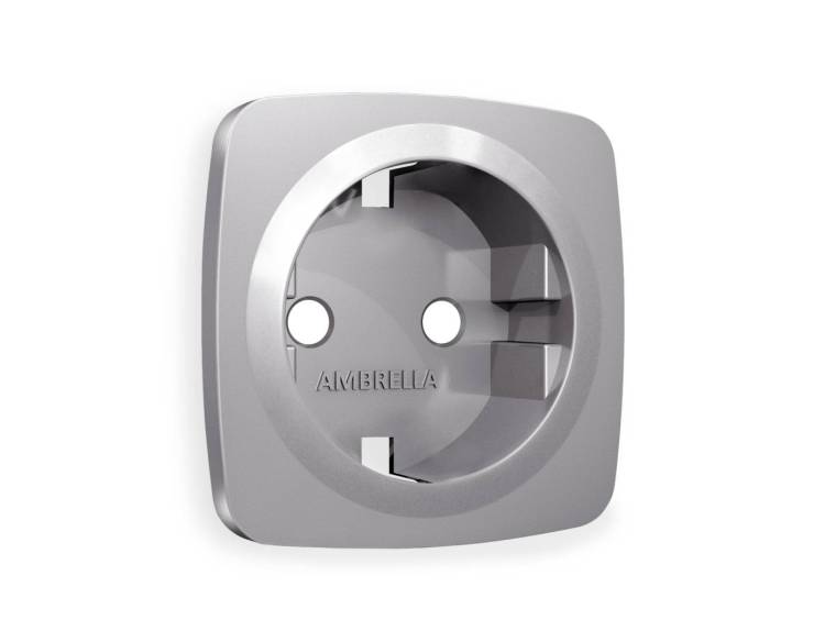 Лицевая панель для электрической розетки с заземлением Ambrella Volt Omega OP5060