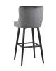 Стул барный Stool Group Ститч MC15B VELVET HLR-21 DUAL серый фото 4