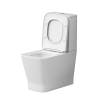 Унитаз-компакт Grossman GR-4490SQ безободковый, сиденье микролифт, белый глянцевый фото 3