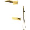 Душевой комплект Boheme Fusion 131-G золотой, с внутренней частью