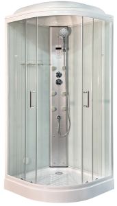 Душевая кабина Royal Bath HKST RB90HKST-WT профиль белый, стекло прозрачное, с хамамом, 90x90x217