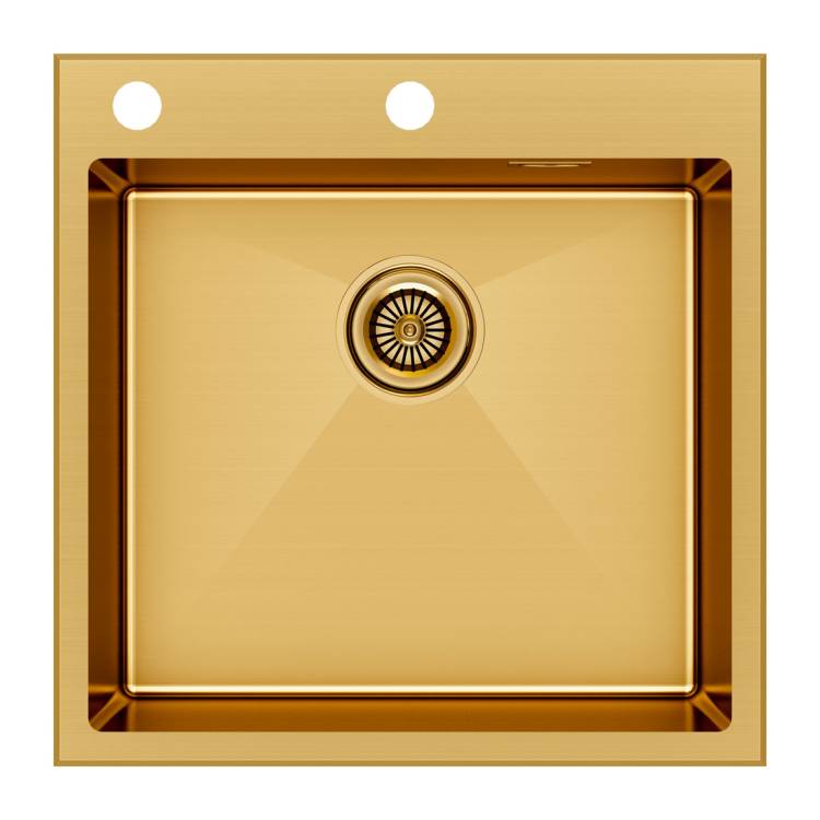 Мойка кухонная Paulmark Kroner-Edge 51 PM775151-BG Брашированное Золото, 51x51