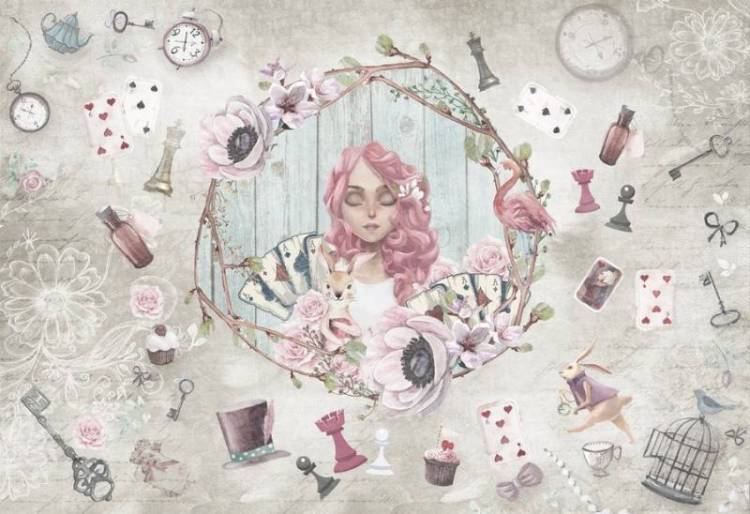 3D Фотообои Artegrafico «Сны Алисы» KID-094 песок