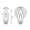 Лампа светодиодная филаментная Gauss Filament 103802211 фото 4