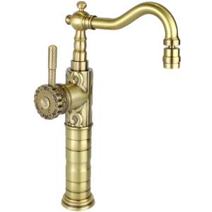 Смеситель кухонный Bronze de Luxe Windsor 21888K с поворотной насадкой на изливе