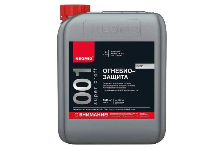 Огнебиозащита Neomid 001 Superproff бесцветная 12 кг
