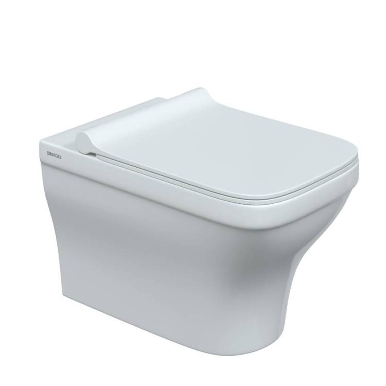 Унитаз подвесной Berges Wasserhaus Strati 82132 53.5 см, сиденье дюропласт микролифт, быстросъем