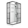 Душевая кабина Niagara Standart ST100/80/15QR/KL/BKT 1000х800х2150, профиль черный матовый, правая, 3 места