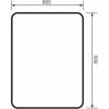 Зеркало Uperwood Modul 3049345670 с подсветкой, бесконтактный сенсор, антизапотевание, холодная подсветка, черное, 60x80 см фото 2
