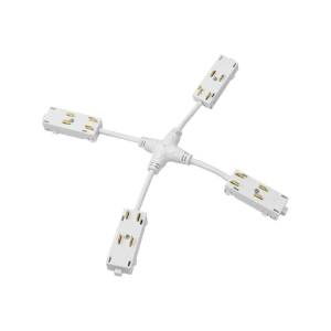 Коннектор X-образный Denkirs Smart TR2116-WH
