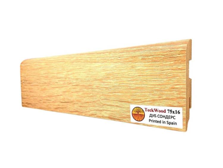 Плинтус МДФ TeckWood цветной Дуб Сондерс (Oak Sonders) 2150х75х16