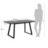 Стол Bradex Home Stockholm FR 0541 серый дуб 120-160x80x75 фото 7