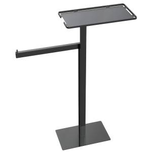 Стойка Boheme 10952-SGM с полкой и полотенцедержателем, Shine Gun Metal