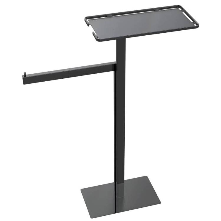 Стойка Boheme 10952-SGM с полкой и полотенцедержателем, Shine Gun Metal