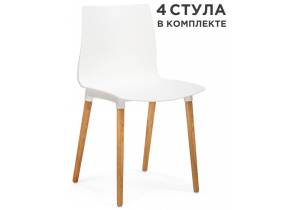 Набор из 4 стульев Woodville Кобе 589906 белый