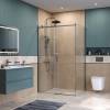 Душевой уголок BelBagno SOFT_CLOSE-2-AH-1-120/90-C-GM профиль оружейная сталь, стекло прозрачное, 120x90x200 фото 4