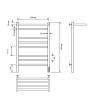 Полотенцесушитель электрический Comfysan Luce 015534 EC-8 80/50 с полкой, белый матовый фото 2