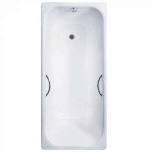 Чугунная ванна Delice Aurora DLR230604R 160x75, с отверстиями под ручки, без ножек